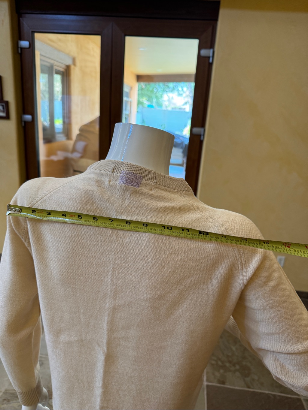 Merino Wool Classic Crewneck Sweater In Light Beige — image 5 of 8
